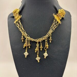 Vintage Ornate Gold Tone Floral Sweater Clip Guard